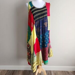 Ashley Taylor Patchwork Dress One‎ Size Hippie Bohemian Peasant Boho Festival